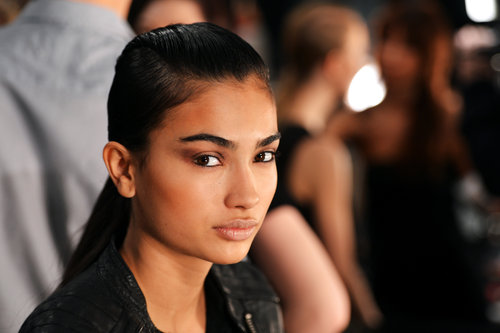 The finished beauty look before it hit the runway.
The finished beauty look before it hit the runway.