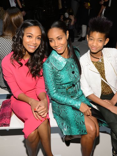 Zoe Saldana posed with Jada Pinkett Smith and Willow Smith at the Michael Kors show on Wednesday.
Zoe Saldana posed with Jada Pinkett Smith and Willow Smith at the Michael Kors show on Wednesday.