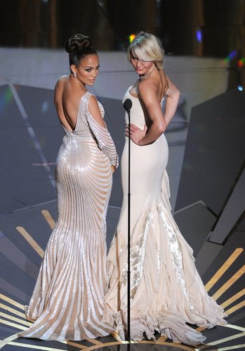 Jennifer Lopez and Cameron Diaz flaunted their figures on stage during the 2012 show.
Jennifer Lopez and Cameron Diaz flaunted their figures on stage during the 2012 show.