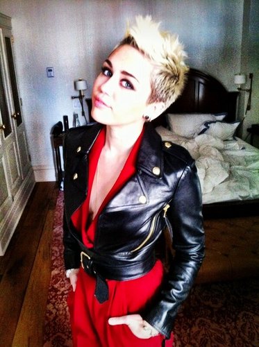 Miley Cyrus tweeted her rocker look before heading to a runway show in NYC.
Source: Twitter user MileyCyrus
Miley Cyrus tweeted her rocker look before heading to a runway show in NYC.
Source: Twitter user MileyCyrus