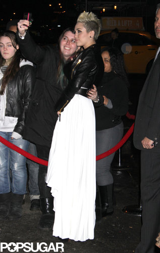 Miley Gets Cute to Celebrate Her Cosmo Cover in NYC Miley Gets Cute to Celebrate Her Cosmo Cover in NYC