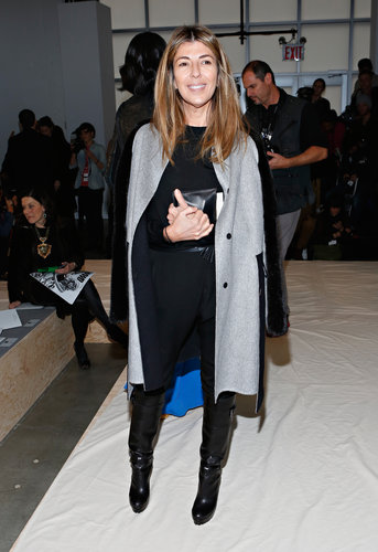 Nina Garcia topped her downtown-chic style with a fur-sleeved coat at Reed Krakoff.
Nina Garcia topped her downtown-chic style with a fur-sleeved coat at Reed Krakoff.