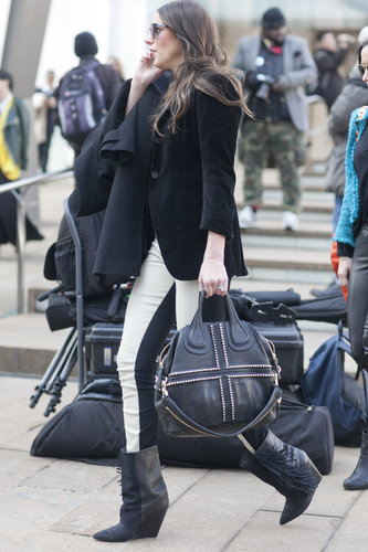 It was all about the rocker-chic accessories — and those boots! — in this look.
It was all about the rocker-chic accessories — and those boots! — in this look.