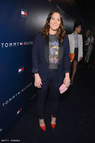 Drew Barrymore in Tommy Hilfiger at Tommy Hilfiger LA Flagship Store Opening Drew Barrymore Style