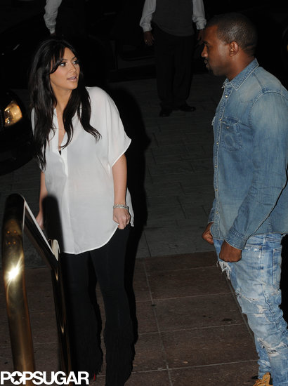 Kim Kardashian and Kanye West left Lawry's restaurant after a Valentine's date in LA.
Kim Kardashian and Kanye West left Lawry's restaurant after a Valentine's date in LA.