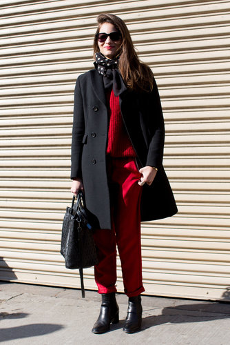 Maria Duenas worked a bold red and black palette.
Maria Duenas worked a bold red and black palette.