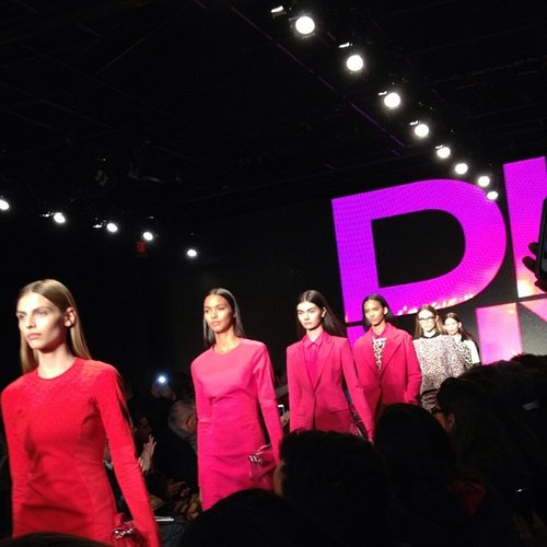 Pink, pink, pink at DKNY.
Pink, pink, pink at DKNY.