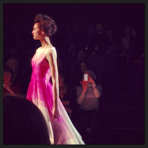 A beautiful pink gown from Lela Rose.
A beautiful pink gown from Lela Rose.