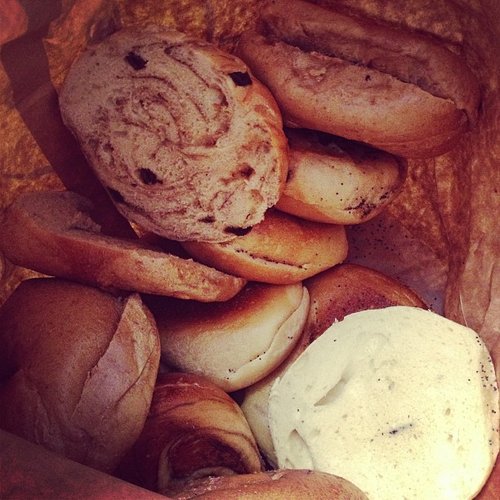 Post-NYFW fare? Bagels, bagels, bagels.
Post-NYFW fare? Bagels, bagels, bagels.