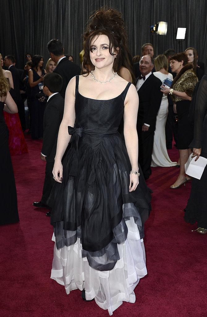 Helena Bonham Carter on the red carpet at the Oscars 2013.
Helena Bonham Carter on the red carpet at the Oscars 2013.