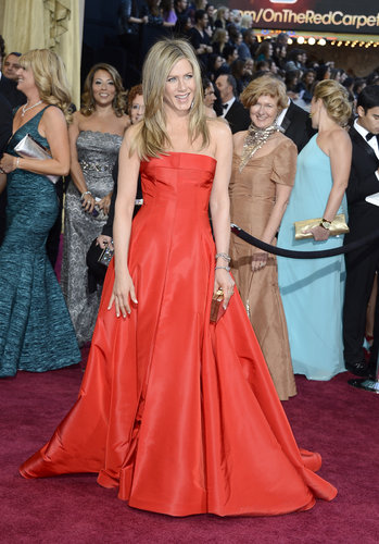 Jennifer Aniston on the red carpet at the Oscars 2013.
Jennifer Aniston on the red carpet at the Oscars 2013.