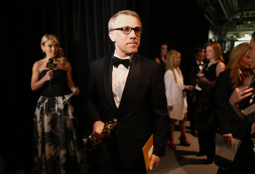 Christoph Waltz backstage at the 2013 Oscars.
Christoph Waltz backstage at the 2013 Oscars.