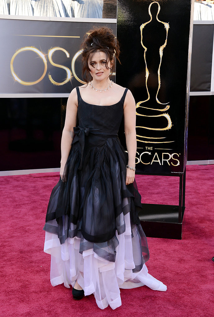 Helena Bonham Carter on the red carpet at the Oscars 2013.
Helena Bonham Carter on the red carpet at the Oscars 2013.