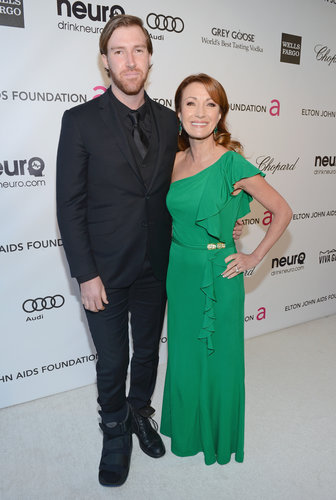 Jane Seymour and Sean Flynn attended Elton John's Oscar viewing party in LA.
Jane Seymour and Sean Flynn attended Elton John's Oscar viewing party in LA.