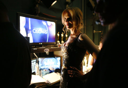 Nicole Kidman backstage at the 2013 Oscars.
Nicole Kidman backstage at the 2013 Oscars.