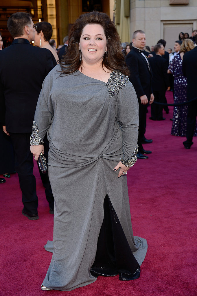 Melissa McCarthy on the red carpet at the Oscars 2013.
Melissa McCarthy on the red carpet at the Oscars 2013.