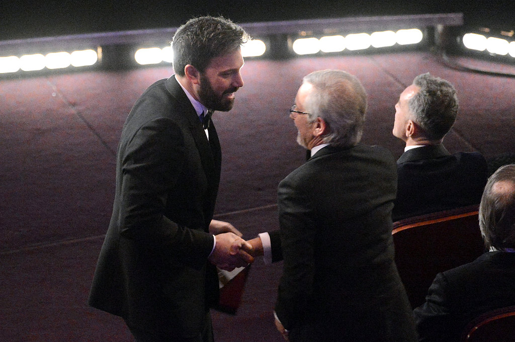 Ben Affleck and Steven Spielberg chatted.
Ben Affleck and Steven Spielberg chatted.