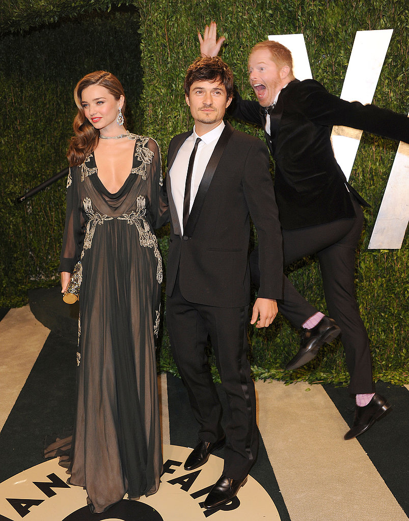 Jesse Tyler Ferguson photo-bombed Miranda Kerr and Orlando Bloom at the Vanity Fair Oscar party on Sunday night.
Jesse Tyler Ferguson photo-bombed Miranda Kerr and Orlando Bloom at the Vanity Fair Oscar party on Sunday night.