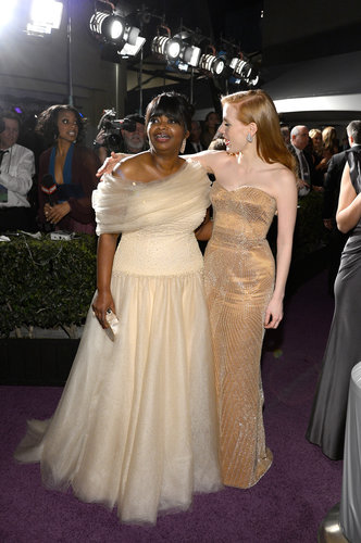 Jessica Chastain had her arm around Octavia Spencer at the Governors Ball.
Jessica Chastain had her arm around Octavia Spencer at the Governors Ball.