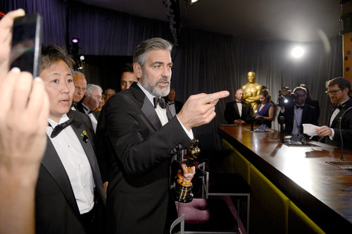 George Clooney attended the Governors Ball.
George Clooney attended the Governors Ball.
