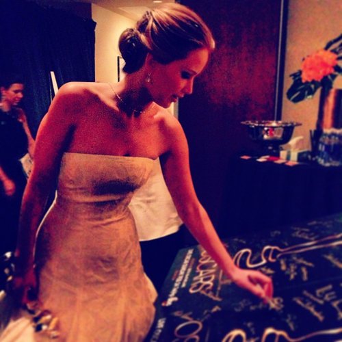 Jennifer Lawrence signed the winners' poster after being named best actress at the Oscars.
Source: Instagram user theacademy
Jennifer Lawrence signed the winners' poster after being named best actress at the Oscars.
Source: Instagram user theacademy