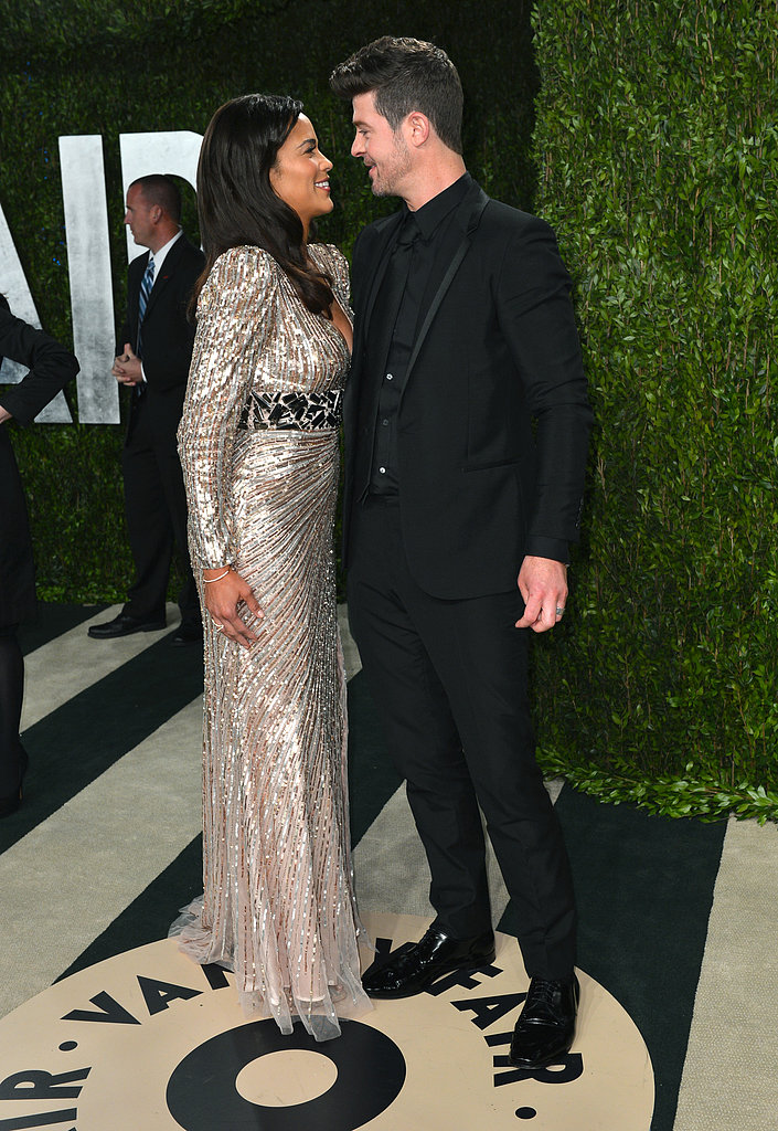 Paula Patton and Robin Thicke shared a loving look as they arrived at the Vanity Fair Oscar party on Sunday night.
Paula Patton and Robin Thicke shared a loving look as they arrived at the Vanity Fair Oscar party on Sunday night.