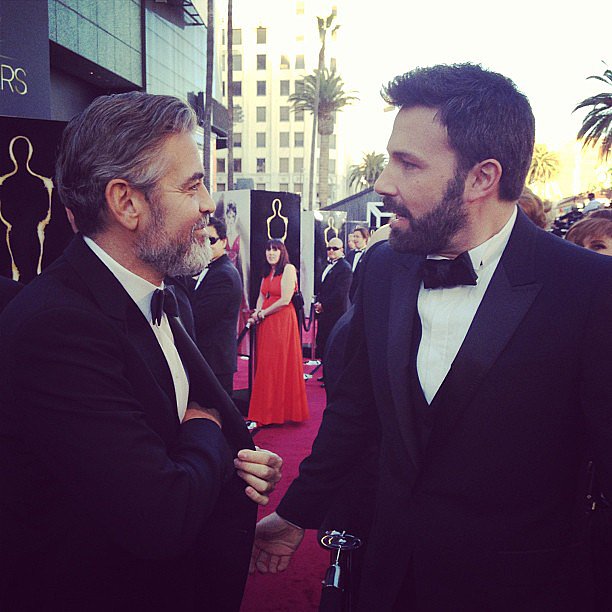George Clooney and Ben Affleck shared a moment on the red carpet.
Source: Instagram user theacademy
George Clooney and Ben Affleck shared a moment on the red carpet.
Source: Instagram user theacademy