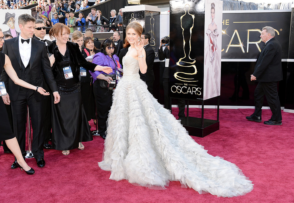 Amy Adams on the red carpet at the Oscars 2013.
Amy Adams on the red carpet at the Oscars 2013.