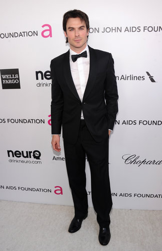 Ian Somerhalder wore a tux for Elton John's Oscar party.
Ian Somerhalder wore a tux for Elton John's Oscar party.