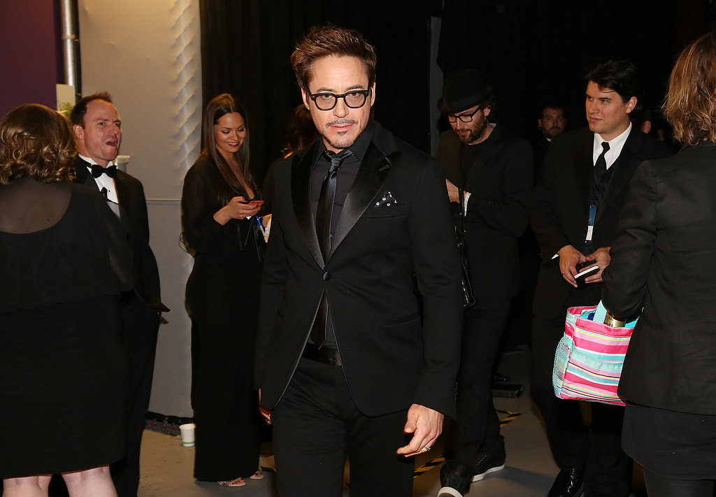 Robert Downey Jr. backstage at the 2013 Oscars.
Robert Downey Jr. backstage at the 2013 Oscars.