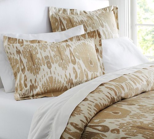 Vivian Ikat Duvet Cover & Sham - Neutral