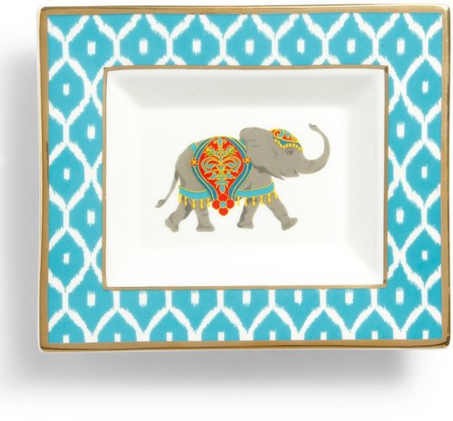 Elephant Rectangular Ceramic Plate
