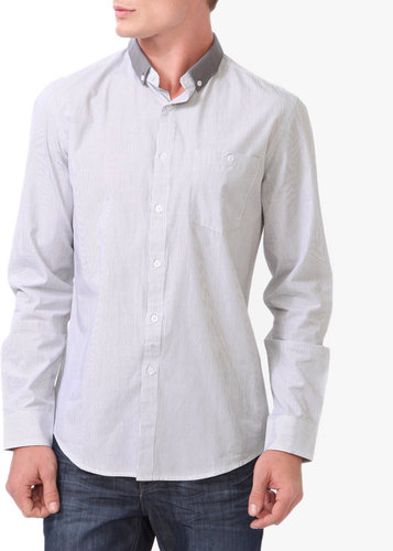 21 MEN Vertical Striped Button Down
