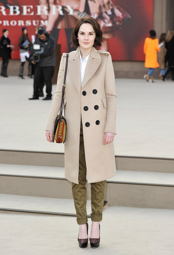 Michelle Dockery wore a simple coat to the Burberry Prorsum Autumn/Winter 2013 show on Monday.
Michelle Dockery wore a simple coat to the Burberry Prorsum Autumn/Winter 2013 show on Monday.