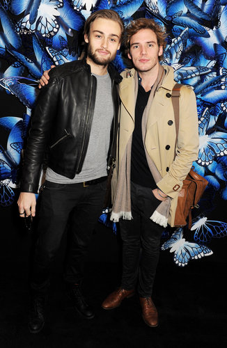 Douglas Booth and Sam Claflin attended the Mulberry Autumn/Winter 2013 fashion show on Sunday.
Douglas Booth and Sam Claflin attended the Mulberry Autumn/Winter 2013 fashion show on Sunday.