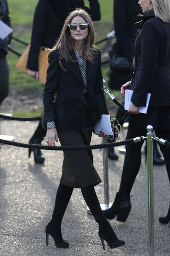 Olivia Palermo made a chic arrival at the Burberry Prorsum Autumn/Winter 2013 fashion show on Monday.
Olivia Palermo made a chic arrival at the Burberry Prorsum Autumn/Winter 2013 fashion show on Monday.