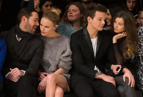 Kate Bosworth snuggled with Michael Polish while sitting next to Louis Tomlinson and Eleanor Calder at Sunday's Topshop Unique Autumn/Winter 2013 fashion show.
Kate Bosworth snuggled with Michael Polish while sitting next to Louis Tomlinson and Eleanor Calder at Sunday's Topshop Unique Autumn/Winter 2013 fashion show.