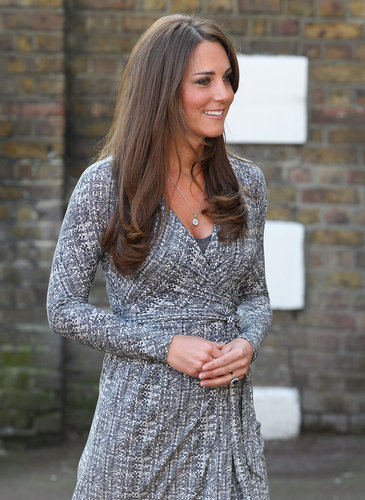 The dress allowed the expecting Duchess of Cambridge to cover up her expanding bustline and remain comfortable around her midsection.
The dress allowed the expecting Duchess of Cambridge to cover up her expanding bustline and remain comfortable around her midsection.