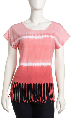 Romeo & Juliet Couture Tie-Dye Fringe Tee