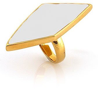 Belle Noel Asymmetrical Diamond Ring in White