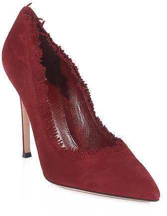 Gianvito Rossi Suede fringe edge shoes