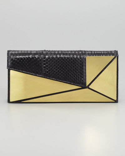 Kotur Marcil Plated Snakeskin Clutch Bag