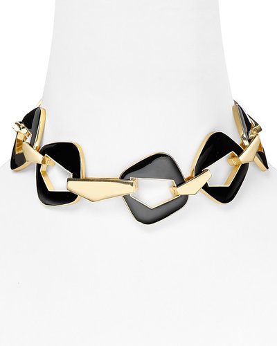 Belle Noel Enameled Modernista Necklace, 17.75"