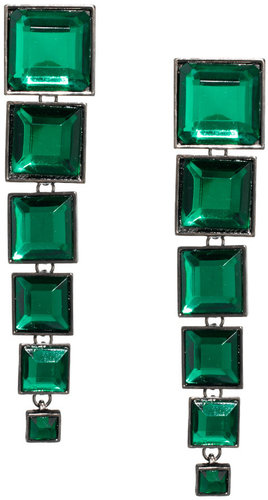 ASOS Articulated Gem Square Drop Earrings