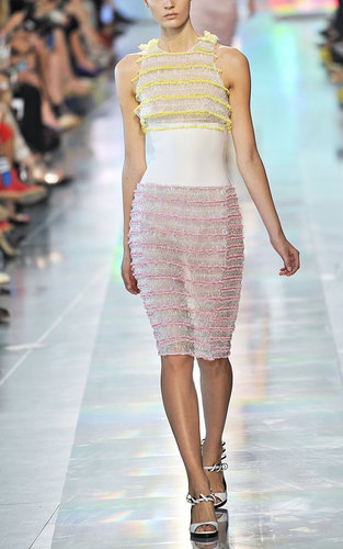 Christopher Kane Christopher Kane: Pink Ruffle Corset Skirt