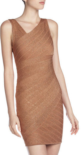 Stretta Heidi Metallic Bandage Dress