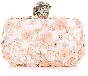 Alexander McQueen Flower embroidered clutch