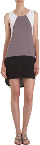 Barneys New York CO-OP Colorblock Hi Lo Dress