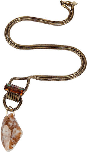 Dannijo The Clyde brass necklace with Swarovski crystals
