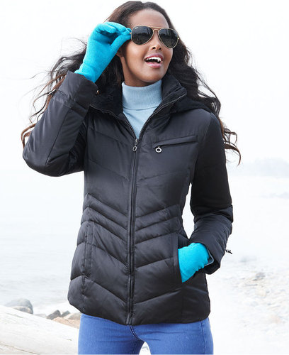 DKNY Jacket, Hooded Quilted Down Puffer